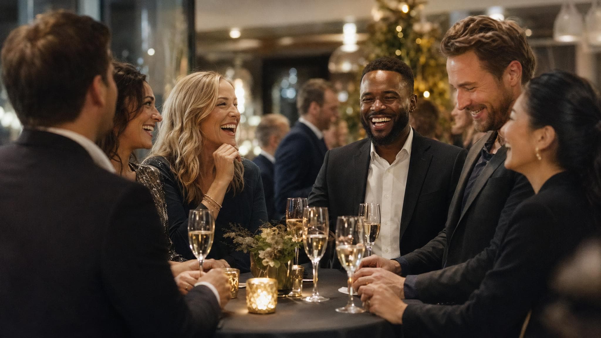 Firmenevent mit Gästen und festlicher Stimmung